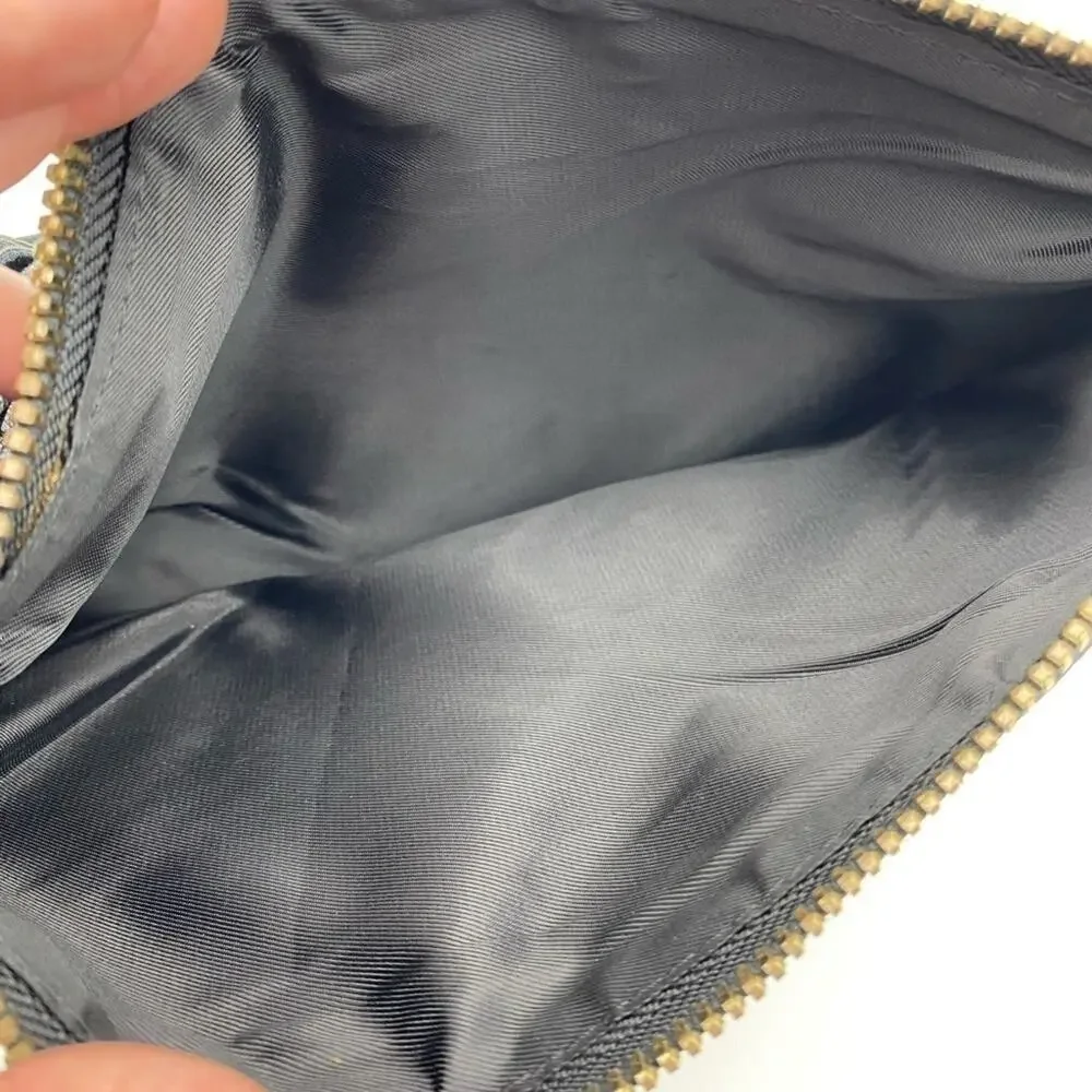 Ark & Co Clutch/makeup Bag Black Quiet Luxury‎ Leather